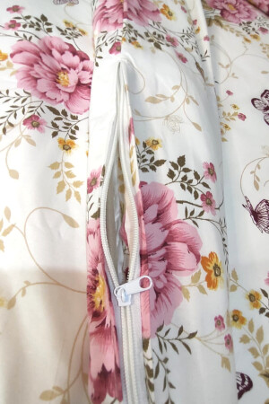 Buket Pink Floral 6-teiliges Doppelbett-Bettbezug-Set mit elastischen Laken cndn-buketpembe-çk - 3