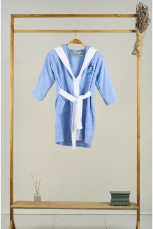 Bukle Baskılı Çocuk Bornozu MH20211580 - Genel Markalar