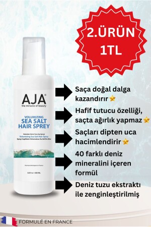 Bukle Belirginleştirici Organik Hacim Ve Dolgunluk Vitamin Veren Deniz Tuzu Saç Spreyi 250 ml - 1