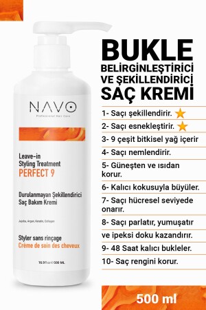 Bukle Belirginleştirici Ve Şekillendirici Saç Bakım Kremi Perfect Shape 9 - 500ml Curly Girl Method - 1