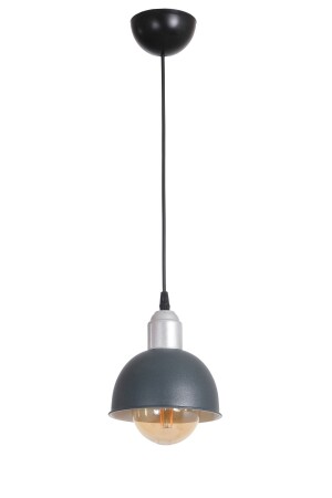 Bükreş Modern Tasarım Cafe Mutfak Hol Salon Antrasit Renk Metal Tekli Avize BK217 - Fer Avize