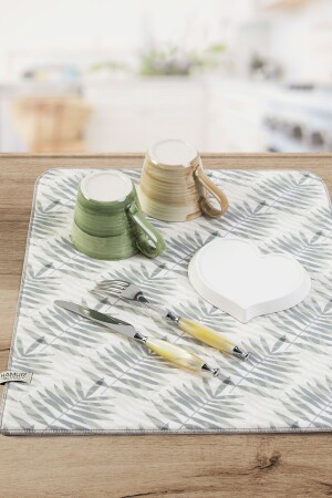 Bulaşık Kurutma Matı 42x50 Cm Pedi Kurulama Bezi Örtüsü Mf-075 - Hamur