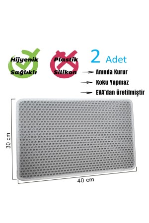 Bulaşık Kurutma Matı Koku Yapmaz Hızlı Kurur Hijyenik Tezgah Üstü Bulaşık Kurulama Matı Yeni Ikili - Kayoubi