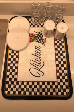 مكنسة جفاف الأطباق MNZ جفاف الأطباق جفاف الأطباق جفاف الأطباق المعدة على العداد رف الأطباق 40x50 سم غسيل - Aymirahome