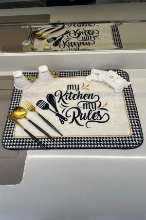 مكنسة جفاف الأطباق MNZ جفاف الأطباق جفاف الأطباق المكتبية رف الأطباق 40x50cm قابل للغسيل - Aymirahome