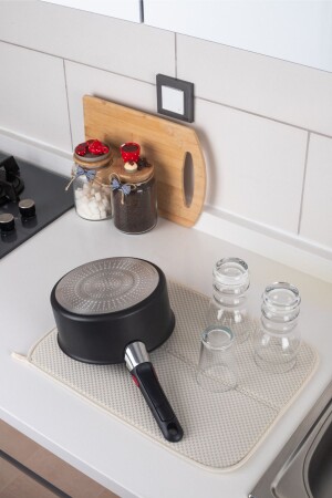 Abtropfmatte für Geschirr, 35 x 45 cm, sehr saugfähig, zum Aufhängen, weiße Abtropfmatte für die Arbeitsplatte - Tagesan