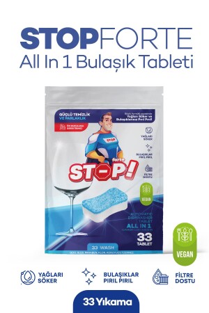 Bulaşık Makinesi Tableti Doğal & Vegan Bulaşık Makinesi Deterjanı Güçlü Temizlik - 33 Yıkama - 1