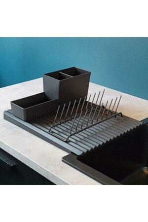 Geschirrkorb + 40 x 31 cm großes Geschirrtablett + Besteckkorb – 3-teiliges Sieb, doppelseitig - Ikea