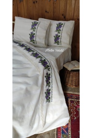 Buldan Işi Kanaviçeli Nevresim Takımı OSM130 - Pamuk Evim