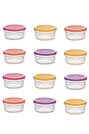 Bunte Frühstücks-Snackschüsseln im 12er-Set (Glas mit Logo) - 2