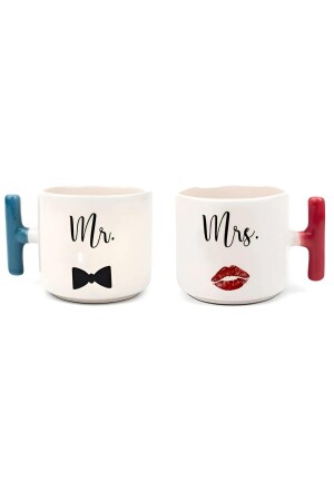 Bunte T-Griffe, von Mr. und Mrs. entworfene Latte-Cup-Modelle und Lederarmband, Geschenk ÖZG-00019051977 - 4