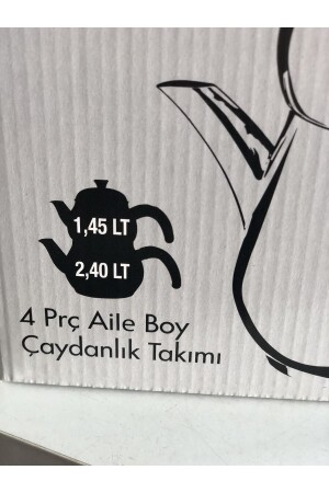 Burcu Model Aile Boy Metal Saplı Çelik Çaydanlık Takımı Pptymbrc100 - 7