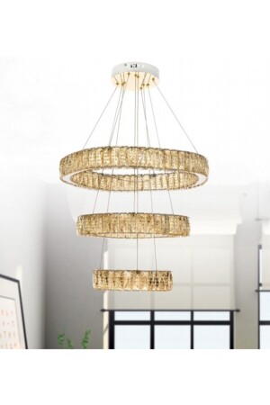 مـنـز-إـنـه مصباح عجل حديث ثـلاثي عسل لون كريستال حجر طاقة أُخذ شمعة مع جهاز التحكم عن بعد الذهب الأصفر - burenze