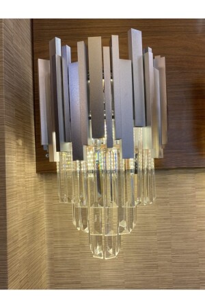 منز-حديثة فخمة كريستال الحجر الخفيفة الفضة ماتة الرمادي burenze0006 - burenze