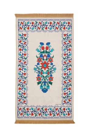 فرشاة صلاة من السجاد الأبيض - Bursa İpek