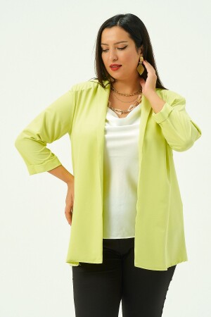 Büyük Beden Yazlık Krep Ceket - Shahiqa