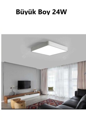 Büyük Boy 24w Modern Tavana Sıfır Kare Plafonyer Led Avize Panel Light 6500k Cold White lxhome4 - 2