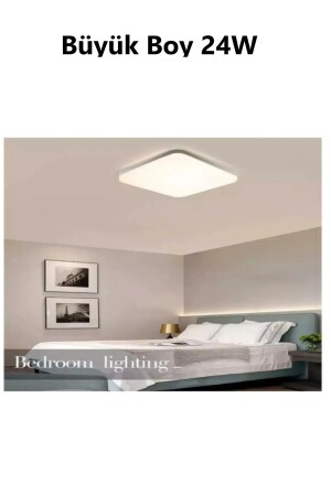 Büyük Boy 24w Modern Tavana Sıfır Kare Plafonyer Led Avize Panel Light 6500k Cold White lxhome4 - 4