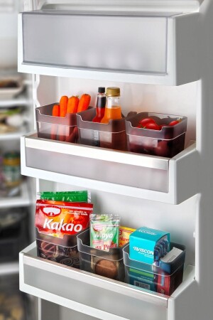 MNZ-Large Size 6-piece Multi-purpose Refrigerator داخل صندوق المنظم - المنظم متعدد الأغراض 0-95ml - Kitchen Life