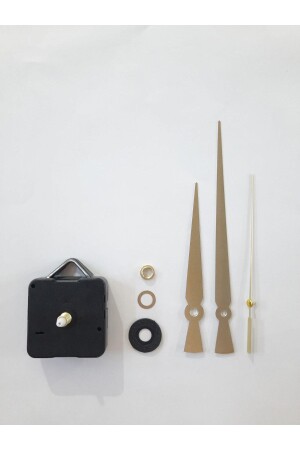 Büyük Boy Askı Aparatlı Sessiz Çalışan Saat Mekanizması Altın Renkli (akrep:13cm- Yelkovan:18cm) - 3