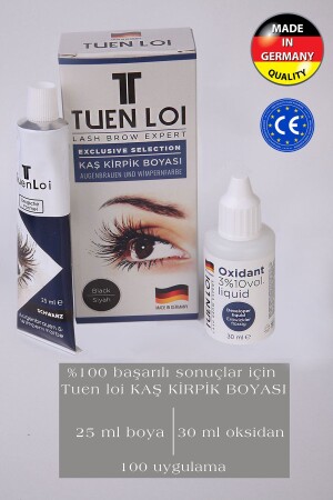 Büyük Boy Kaş Kirpik Boyası Alman Formul 25 ml 30 ml Oksidan - 1