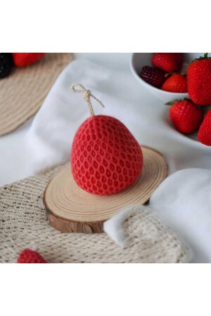 BÜYÜK ÇİLEK SİLİKON MUM KALIBI - Hobi Yap