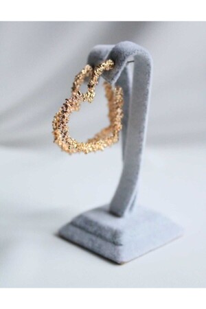 Büyük Kalpli Altın Sarısı Kadın Küpe - Zeyn Takı