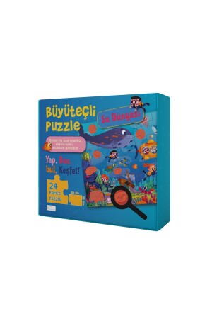 Büyüteçli Puzzle Su Dünyası 24 Parça Büyük Boy Yer Puzzle - 6