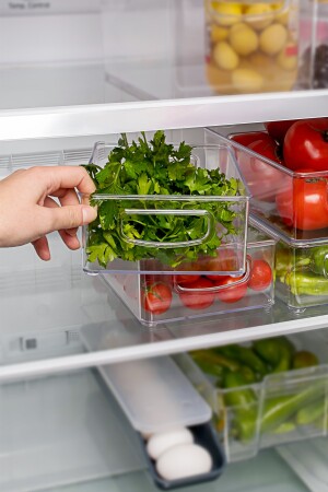 Buzdolabı Içi Düzenleyici Organizer Kapak Içi Düzenleyici Buzdolabı Sepeti Saklama Kabı 4 Lü Buzdolabı İçi Düzenleyicisi - 2