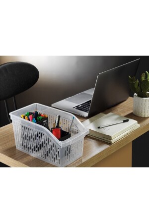 Buzdolabı Sepeti Istiflenebilir Kutu Dolap Içi Organizer 6 Adet Sepet Şeffaf 30x16x17 No:2 PRA-2376712-9489 - 1