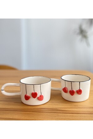 مجموعة من كوبات قهوة من قلوب البالونات المصنوعة يدويا BV156 - Barro Valiente