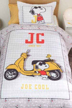 By Karaca Home Joe Cool Bej Tek Kişilik Yatak Örtüsü - 3