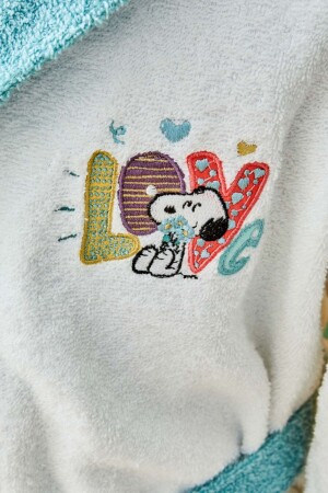 By Karaca Home Snoopy Playtime Nakışlı 6-8 Yaş Çocuk Bornoz Seti - 5