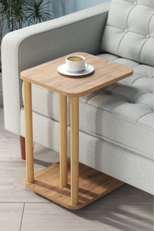 C-Couchtisch mit Rollen, Sofatisch, Beistelltisch, Serviertisch, zusammensetzbarer Couchtisch YANSEHPAÇAM - 4