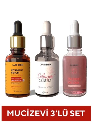 C Vitamini Kolajen Serum Hyaluronik Asit 3'lü Set 8681967482096 - 2