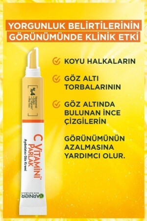 C Vitamini Parlak Aydınlatıcı Göz Kremi 15ml - Süper Aydınlatıcı Serum 30ml - 8