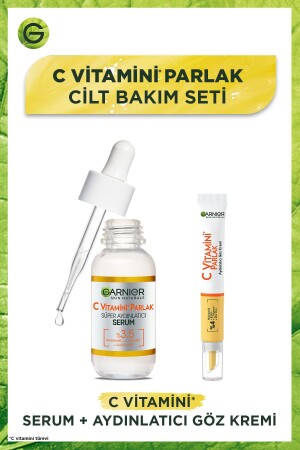 C Vitamini Parlak Aydınlatıcı Göz Kremi 15ml - Süper Aydınlatıcı Serum 30ml - Garnier