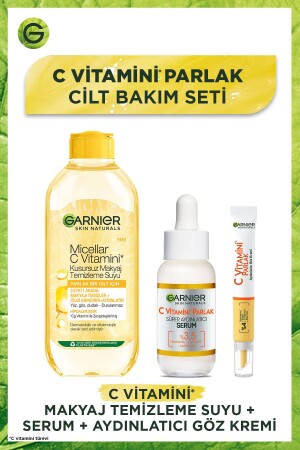 C Vitamini Parlak Aydınlatıcı Göz Kremi 15ml - Süper Aydınlatıcı Serum 30ml - Makyaj Temizleme Suyu PKTCVTMNCLTBKMST - 2