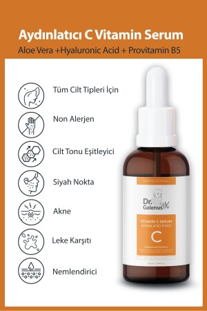 C Vitamini Ve Kolajen 2'li Bakım Serum Seti (ALEO VERA- PROVİTAMİN B5- HYALÜRONİK ASİT) (40 ML) - 4