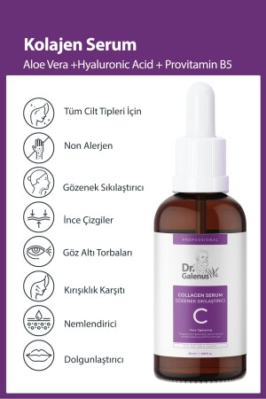 C Vitamini Ve Kolajen 2'li Bakım Serum Seti (ALEO VERA- PROVİTAMİN B5- HYALÜRONİK ASİT) (40 ML) - 5