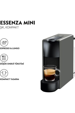 C35 Essenza Mini Grey Kaffeemaschine und Milchaufschäumer-Zubehör MİNİC35 - 2