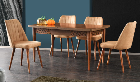 مجموعة طاولة تناول الطعام الموسعة من (مينز دالاس) - Cadde Yıldız