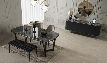 غرفة الطعام من النظرية السوداء الفضية - Cadde Yıldız