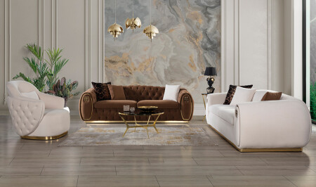 مجموعة غرفة المعيشة الفاخرة من 