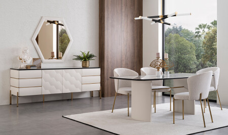 غرفة الطعام الحديثة في مدينة ماليبو - Cadde Yıldız