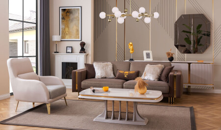 CaddeYıldız Gold Sofa Set V2 - 4