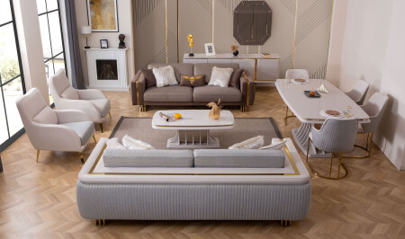 CaddeYıldız Gold Sofa Set V2 - 9