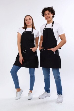 Cafe- Barista- Kuaför- Barmen- Çiçekçi- Mutfak Önlük- Leke Tutmaz- Kafe. Siyah - 5