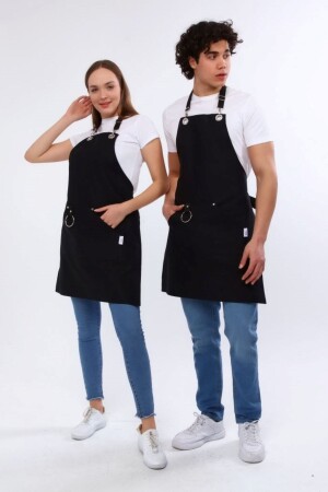 Cafe- Barista- Kuaför- Barmen- Çiçekçi- Mutfak Önlük- Leke Tutmaz- Kafe. Siyah - 6