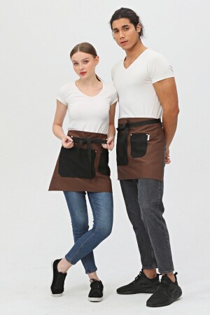 مقهى منازل (MNZ) ، باريستا، صانع شعر، بارمان، زهرة، فرنس مطبخ، مقاوم للثآرات، نصف قصير 3 جيوب قص - Monki Haus